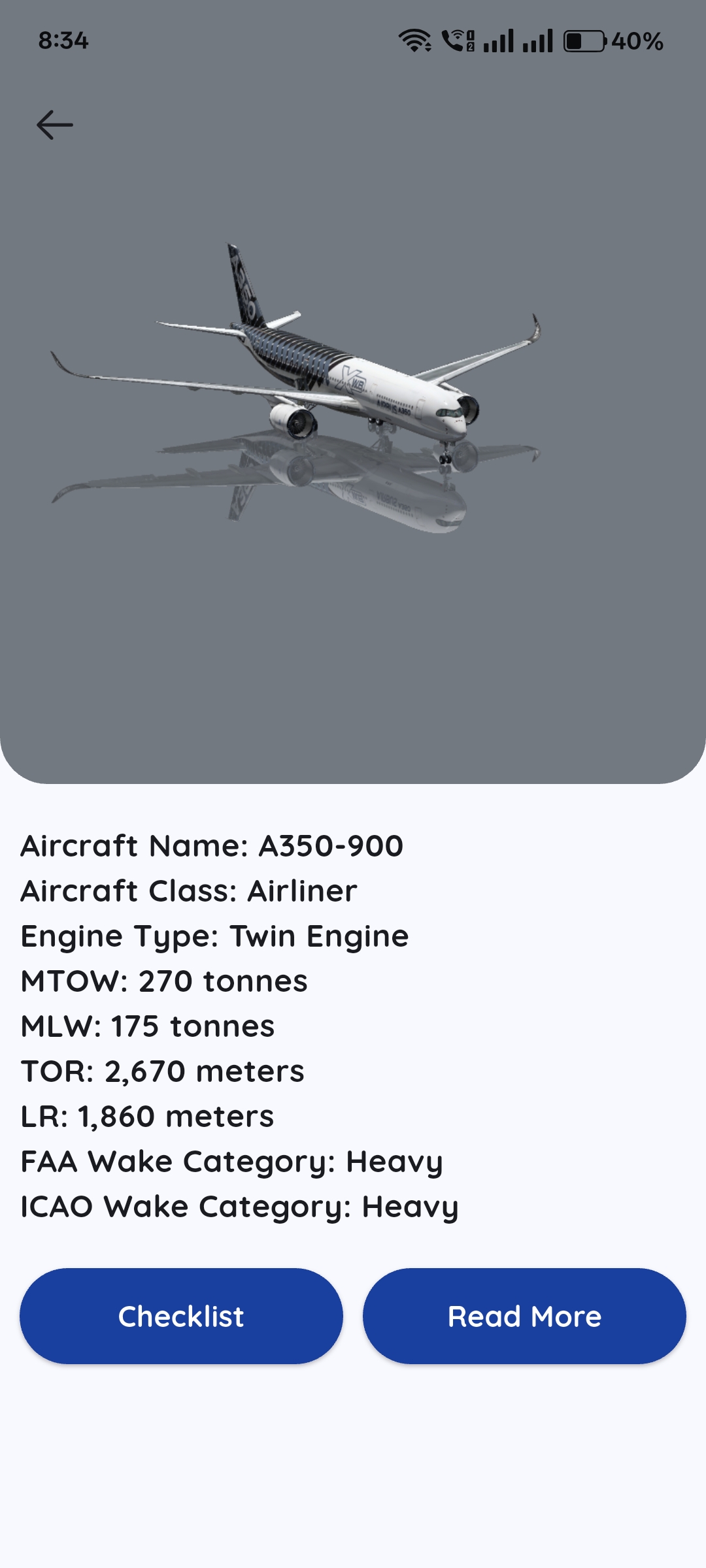 Flight Checklist App Screenshot