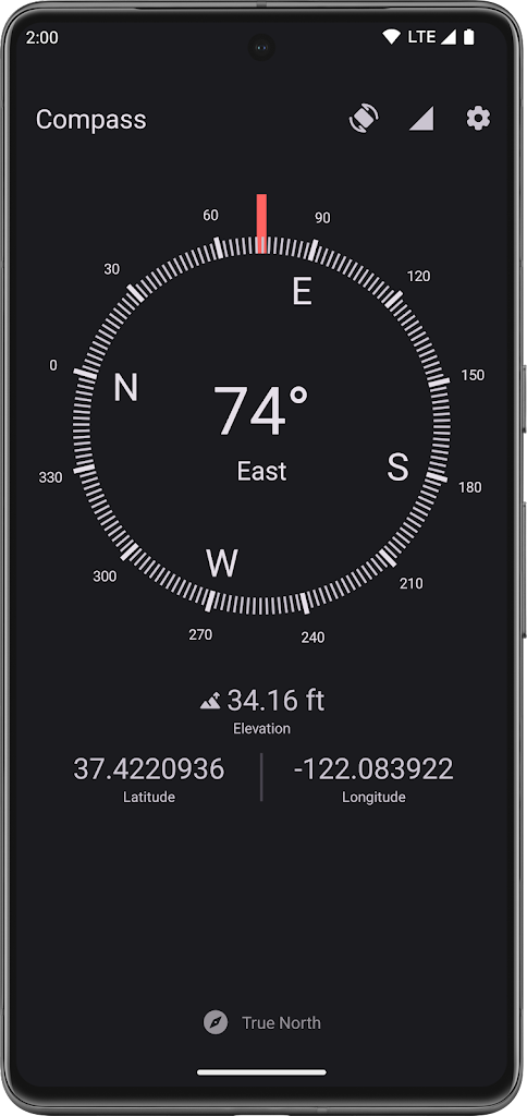 True Compass App Screenshot